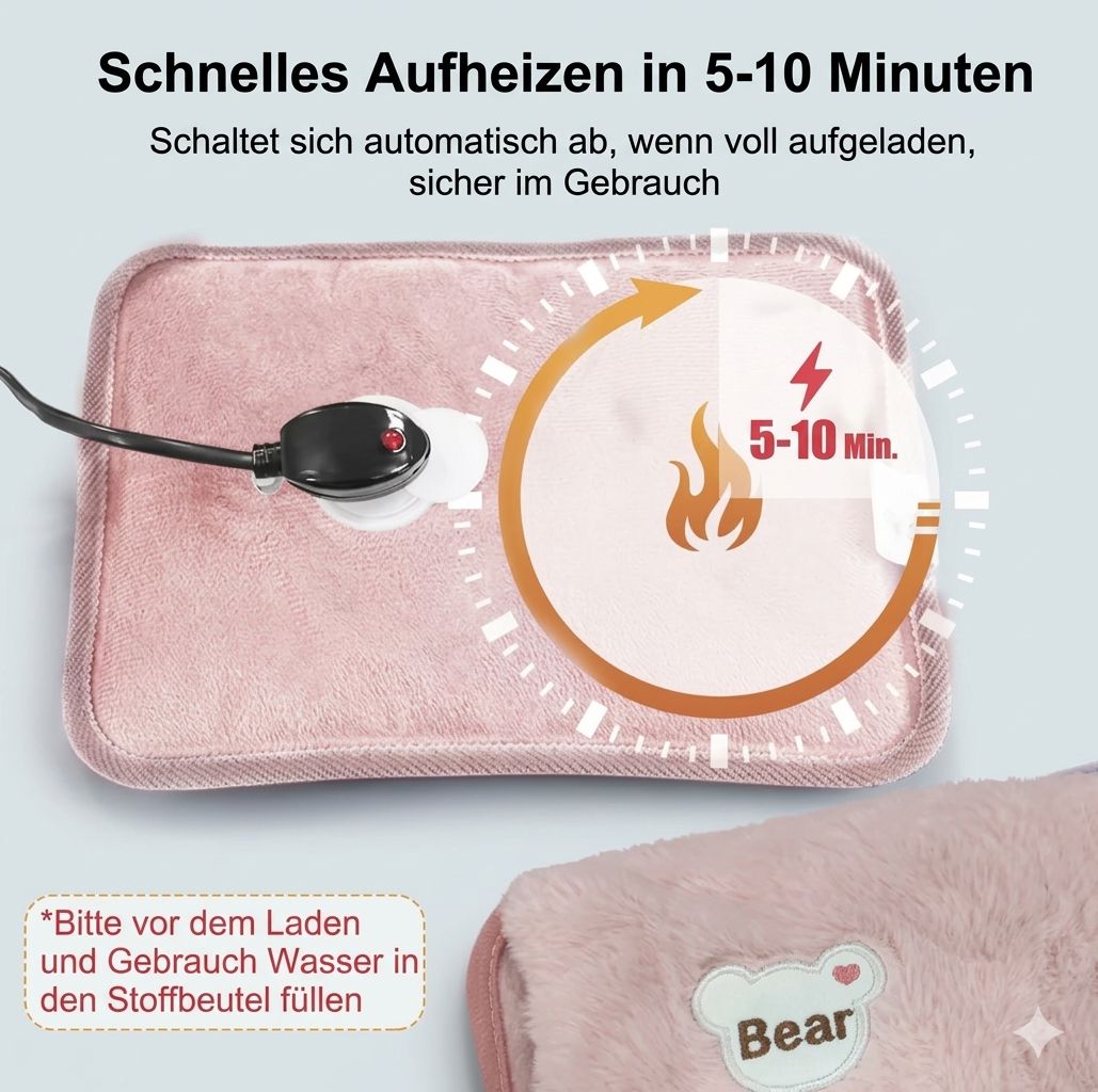 TECTORA Kuschel Wärmekissen | Elektrischer Hand- & Bauchwärmer