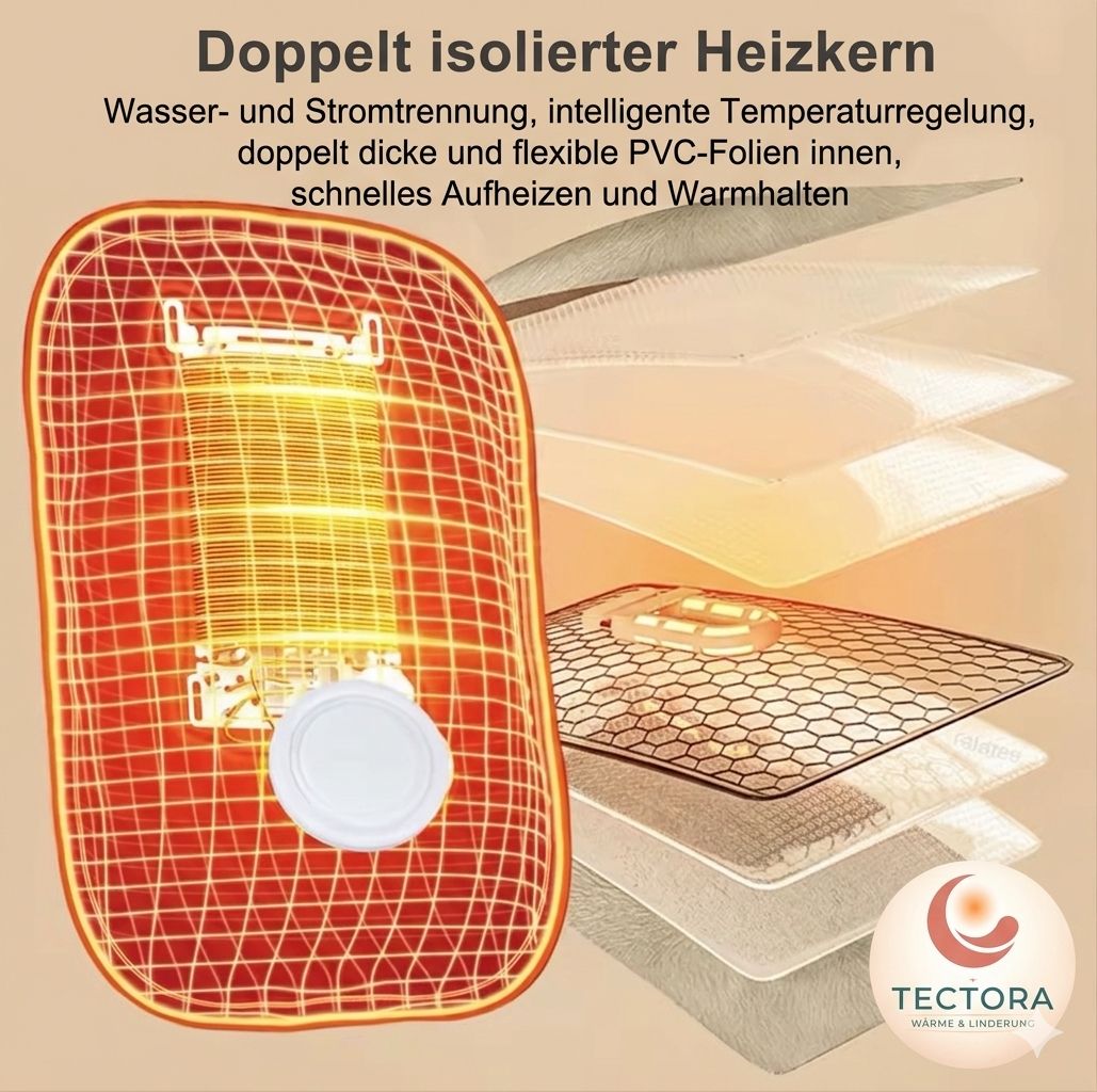 TECTORA Kuschel Wärmekissen | Elektrischer Hand- & Bauchwärmer