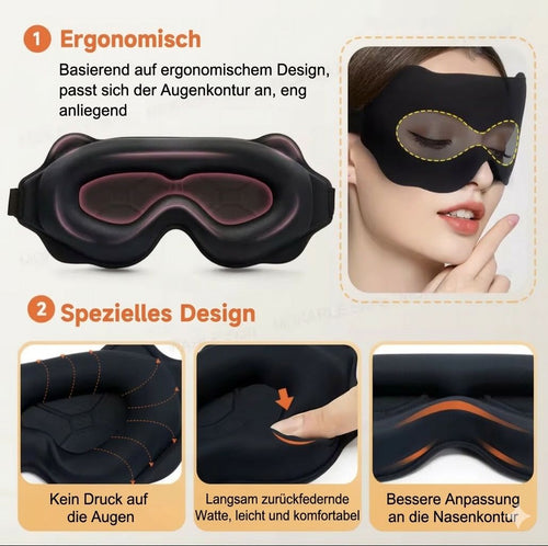 TECTORA Premium 3D-Schlafmaske – Für tiefen & erholsamen Schlaf