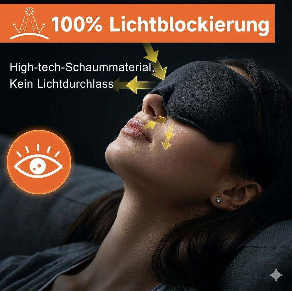 TECTORA Premium 3D-Schlafmaske – Für tiefen & erholsamen Schlaf
