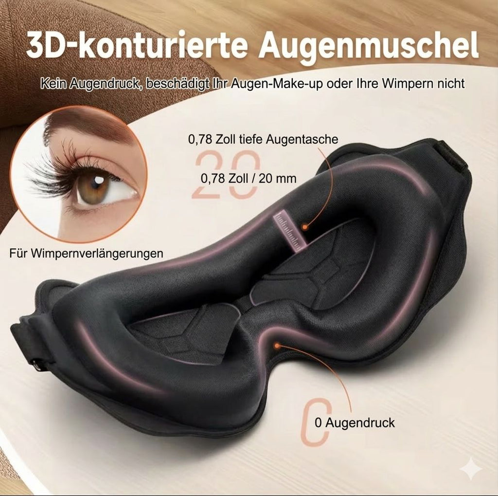 TECTORA Premium 3D-Schlafmaske – Für tiefen & erholsamen Schlaf