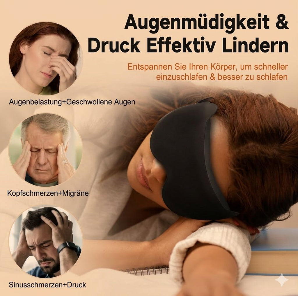 TECTORA Premium 3D-Schlafmaske – Für tiefen & erholsamen Schlaf